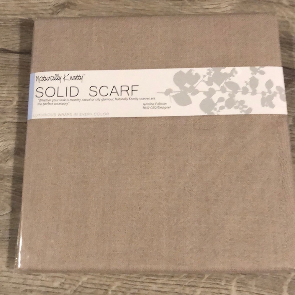 Naturally Knotty Solid Scarf Color Tan